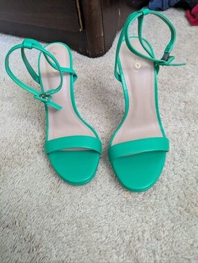 ALDO Emerald Green Strappy High Heel Sandals